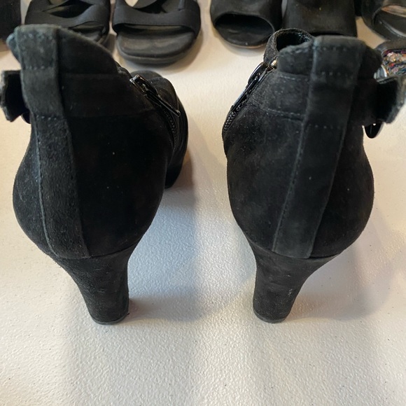 Umberto Raffini Black Suede Heeled Boots Size 38 - Picture 4 of 6